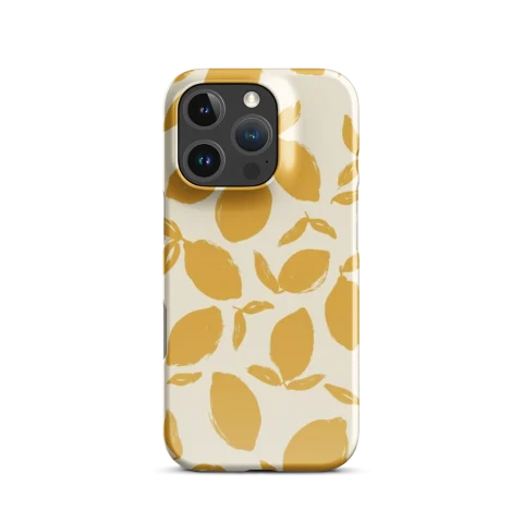 Yellow Lemon Botanical Pattern