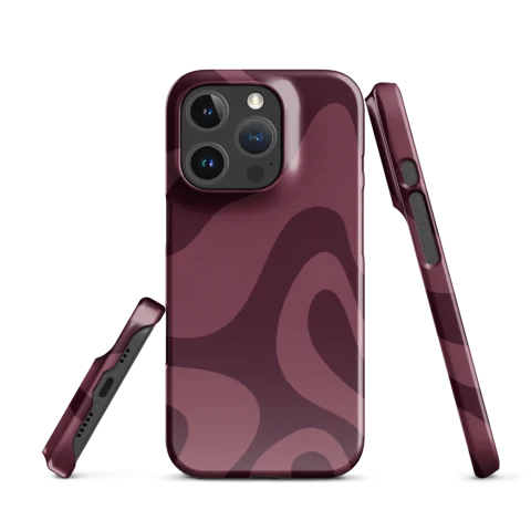 Burgundy and Mauve Retro Waves