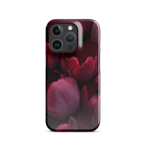 Dark Red Velvet Tulip Pattern