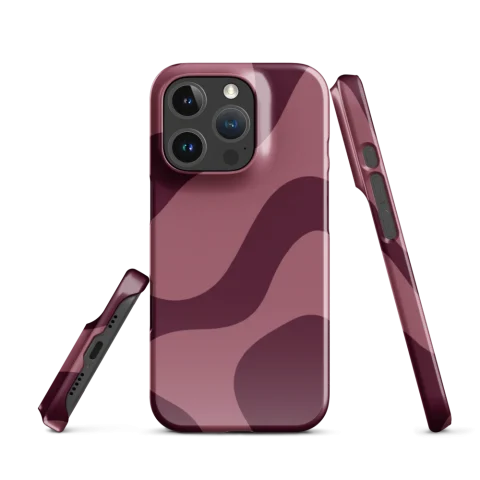 Retro Burgundy Mauve Organic Waves