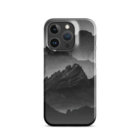 Misty Layered Mountain Peaks Landscape