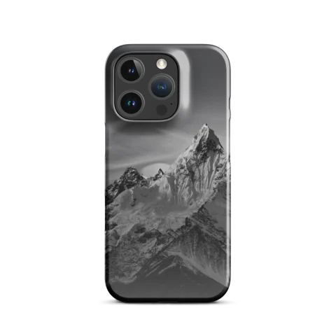High Contrast Snowy Mountain Peak