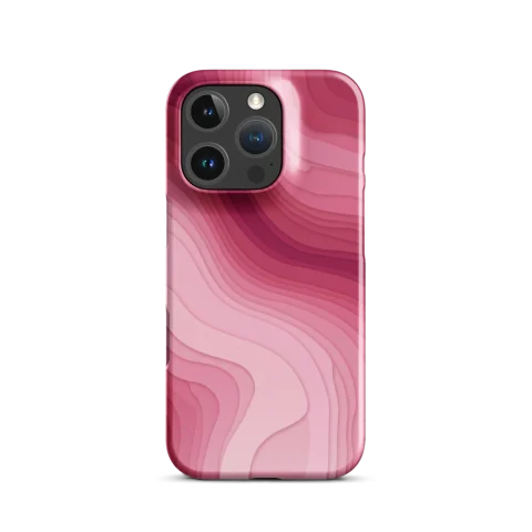 Layered Pink Topographic Wave Art
