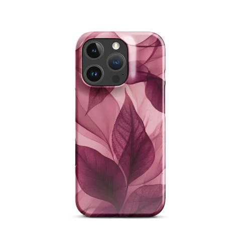 Translucent Magenta Botanical Leaf Waves