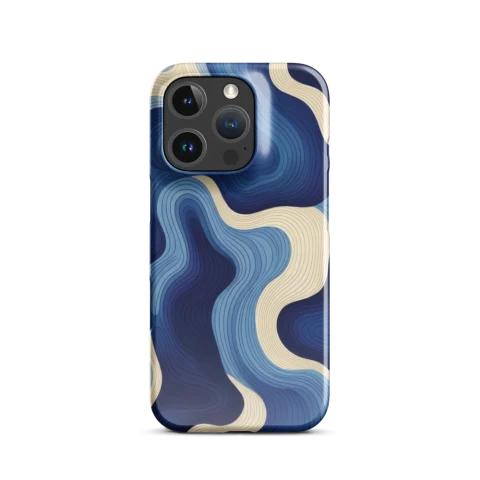 Blue and Cream Topographic Waves
