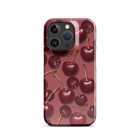 Deep Red Glossy Cherry Pattern