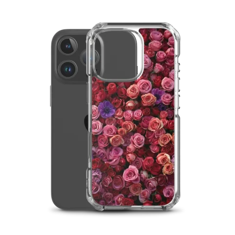 Vibrant Pink and Red Rose Floral Pattern