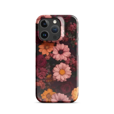 Moody Burgundy Roses and Pink Daisies