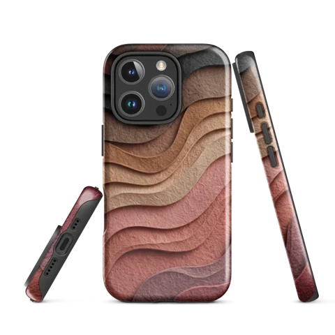 Textured Earth Tone Paper Waves