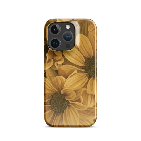 Vintage Golden Mustard Sunflower Pattern