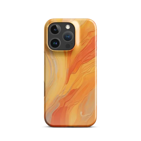 Warm Orange Peach Acrylic Swirls