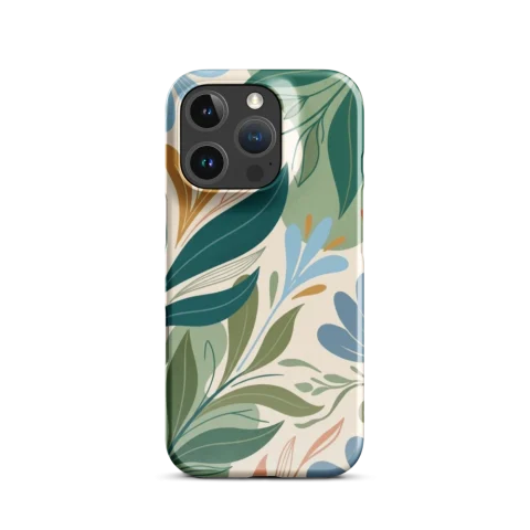 Retro Sage Green Blue Botanical Pattern