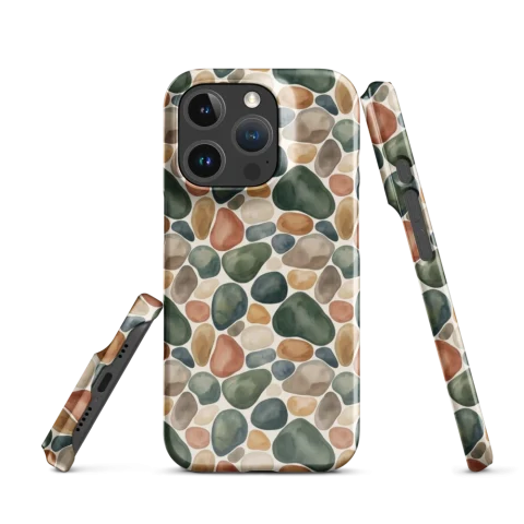 Watercolor Earth Tone Pebble Pattern