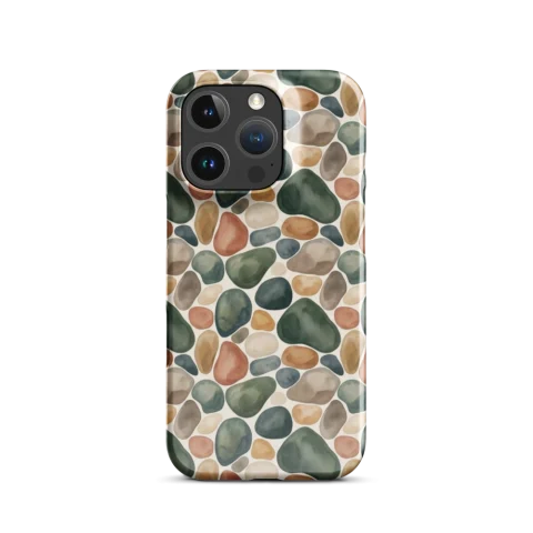 Watercolor Earth Tone Pebble Pattern