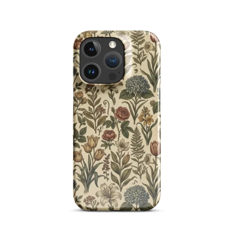 Antique Wildflower Botanical Illustration Pattern