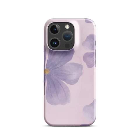 Lavender Watercolor Flowers on Pink