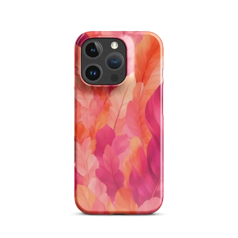 Layered Pink and Orange Botanical Leaves