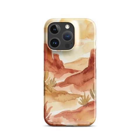 Terracotta Desert Canyon Watercolor Landscape