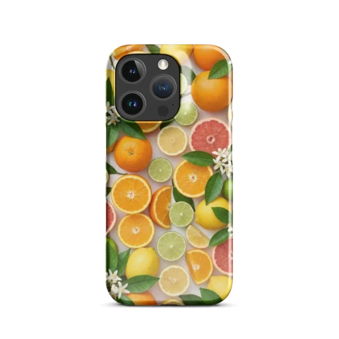 Vibrant Orange Lemon Lime Citrus Pattern