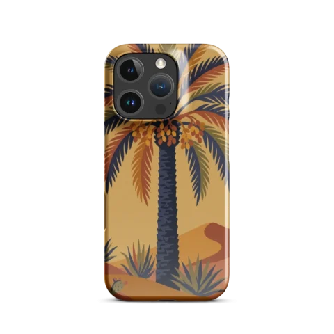 Terracotta Desert Palm Tree Illustration