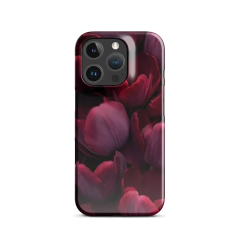 Moody Burgundy Tulip Blossom Cluster