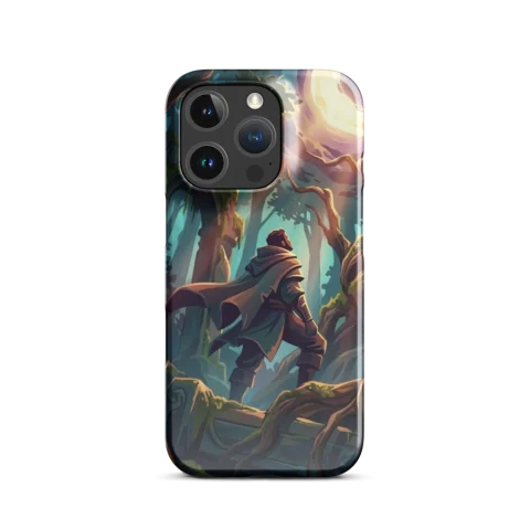 Cloaked Adventurer in Moonlit Forest