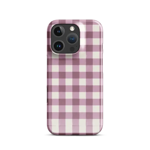 Dusty Mauve Gingham Plaid Pattern