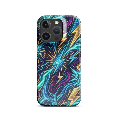 Electric Lightning Bolt Neon Pattern