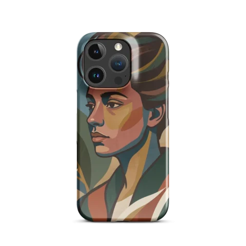Retro Earth Tone Woman Portrait