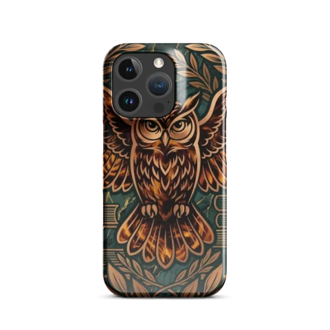 Bronze Owl Laurel Wreath Marble