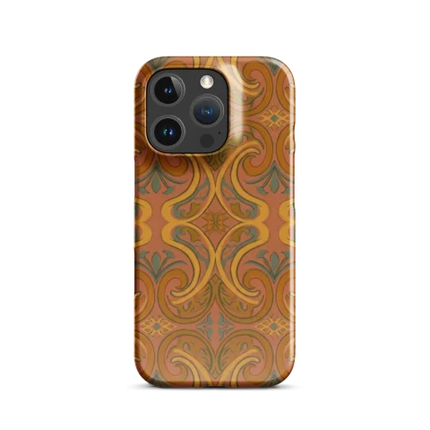 Terracotta Gold Art Nouveau Pattern