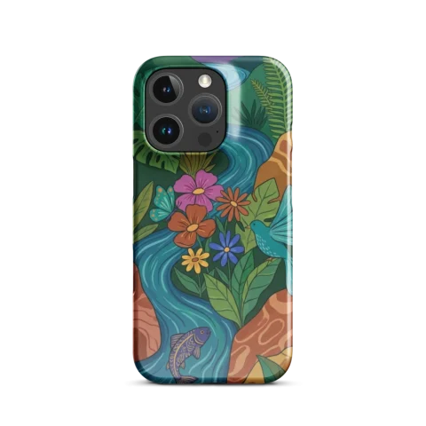 Vibrant Jungle River Wildlife Illustration