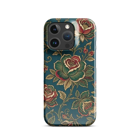 Vintage Crimson Rose Floral Tapestry