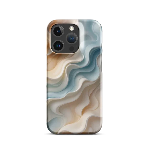 Abstract Cream and Blue Waves