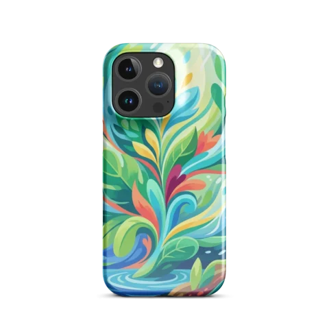 Vibrant Tropical Leaf Water Swirl