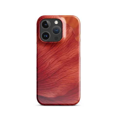 Crimson Red Textured Botanical Petal