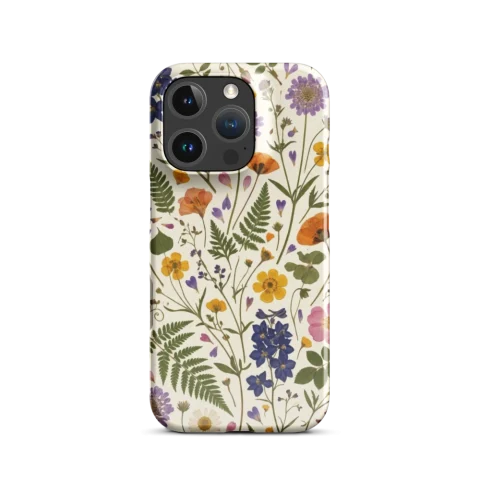 Colorful Pressed Wildflower Botanical Pattern