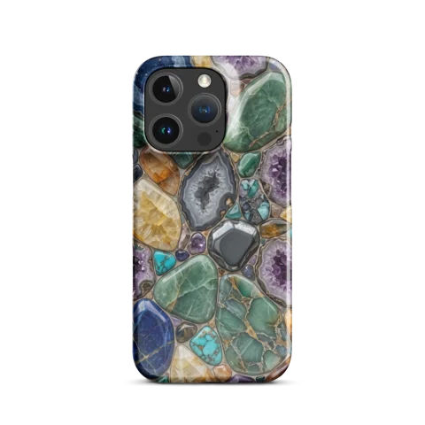 Polished Crystal and Agate Stone Mosaic