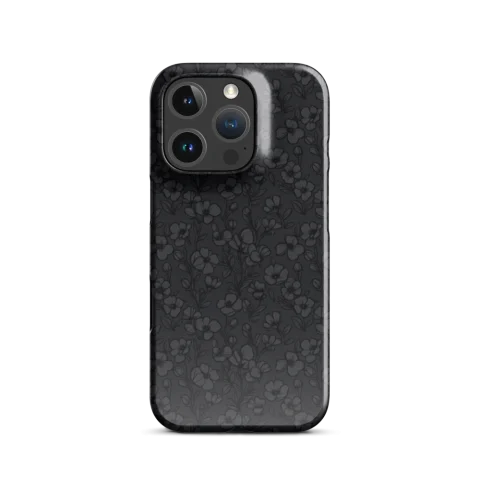 Charcoal Plum Noir Floral Pattern