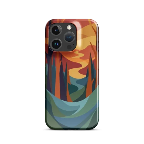 Abstract Forest River Sunset Landscape