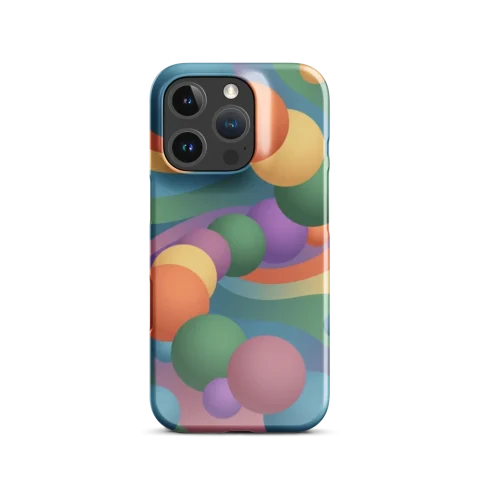Abstract 3D Pastel Spheres Wave