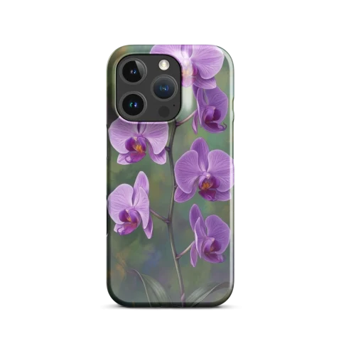 Purple Orchid Stem Botanical Painting
