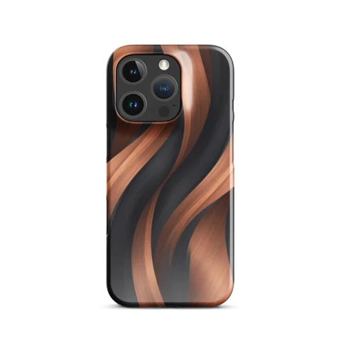Copper and Charcoal Flowing Metallic Waves