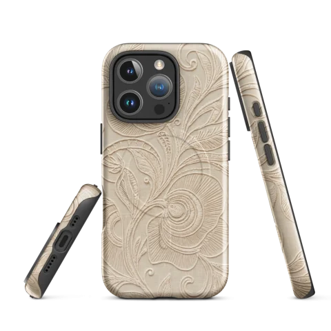 Lino color crema bordado con estampado floral