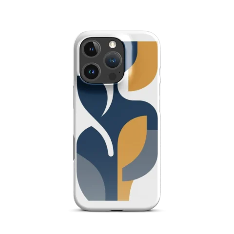 Minimalist Navy Gold Abstract Botanical