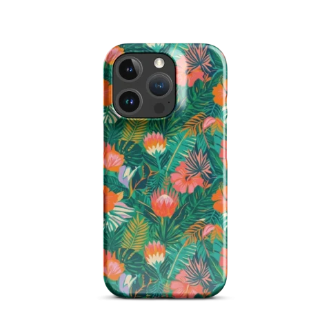 Vibrant Tropical Hibiscus Protea Pattern
