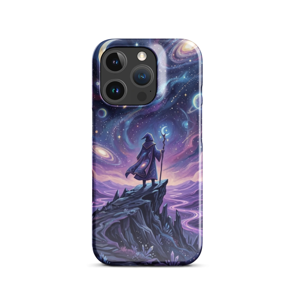 Cosmic Wizard Starry Galaxy Mountain
