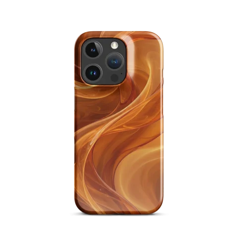 Glowing Amber Fluid Glass Waves