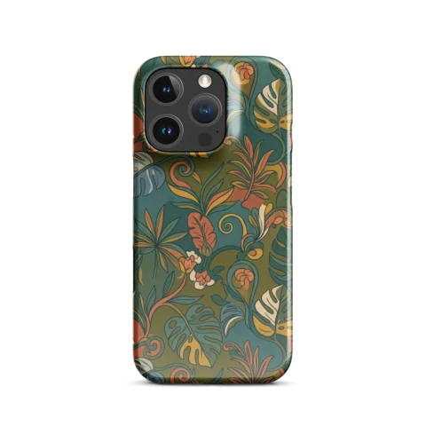Retro Green Terracotta Botanical Pattern