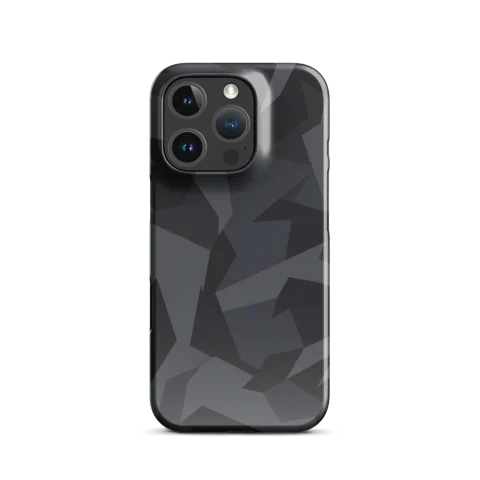 Dark Charcoal Geometric Camouflage Pattern